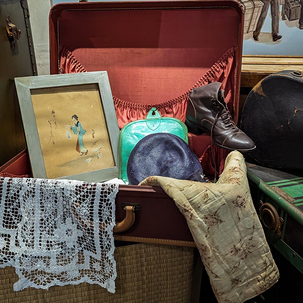 image of artefacts from storefront in Lahaina.